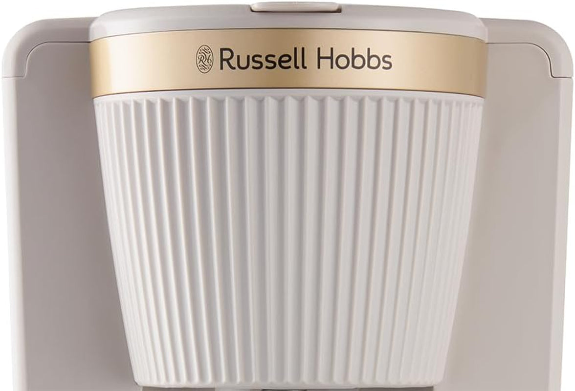 Espressor Russell Hobbs Brontë Stone cu filtru [1,25 l, 1100 W] (tehnologie de preparare WhilTech, sistem anti-picurare, placă de încălzire, carafă de sticlă, indicator al nivelului apei, funcție pauză și turnare) Espressor 26781-56