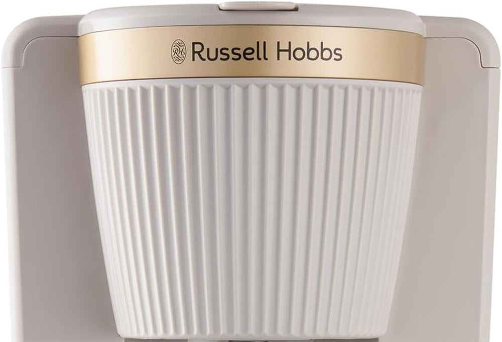 Espressor Russell Hobbs Brontë Stone cu filtru [1,25 l, 1100 W] (tehnologie de preparare WhilTech, sistem anti-picurare, placă de încălzire, carafă de sticlă, indicator al nivelului apei, funcție pauză și turnare) Espressor 26781-56