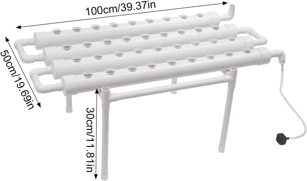 Kit di coltivazione idroponica, sistema di coltivazione idroponica, rack di coltivazione automatica a 36 fori, kit di coltivazione idroponica da giardino