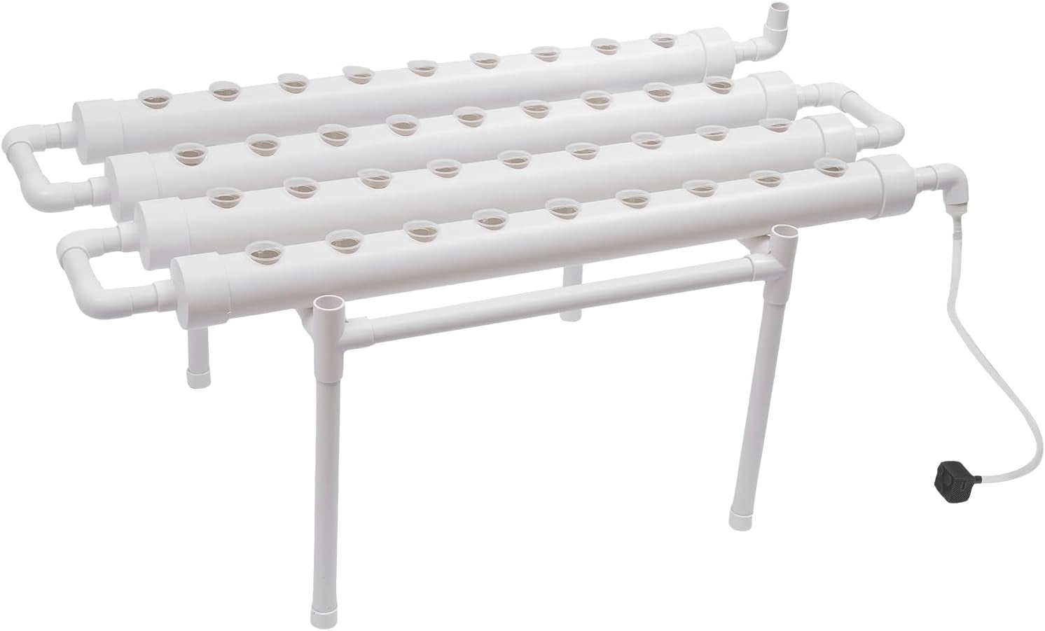 Kit di coltivazione idroponica a 3 strati 108 spazi per piantare Sistemi di coltivazione idroponica fuori suolo Sistema di coltivazione idroponica in tubi per verdure (strato singolo con 36 fori)