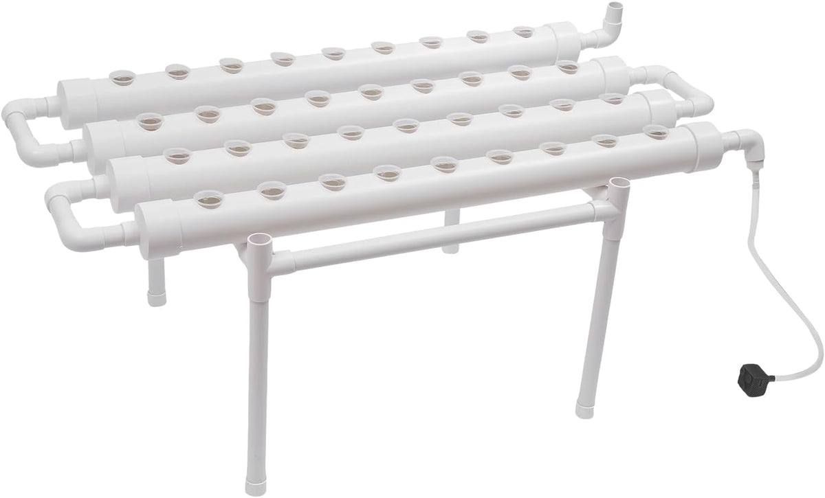 Kit di coltivazione idroponica a 3 strati 108 spazi per piantare Sistemi di coltivazione idroponica fuori suolo Sistema di coltivazione idroponica in tubi per verdure (strato singolo con 36 fori)