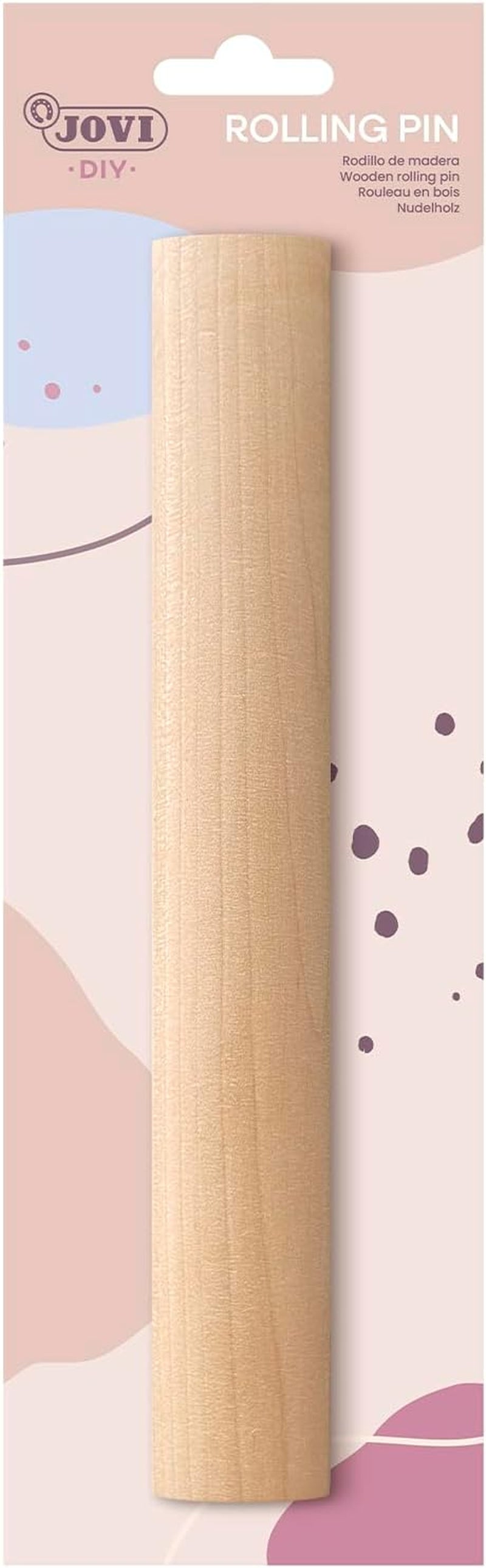 Jovi - Holzwalze, ideales Modellierwerkzeug für luftgetrockneten Ton, 1 Stück (27RP)