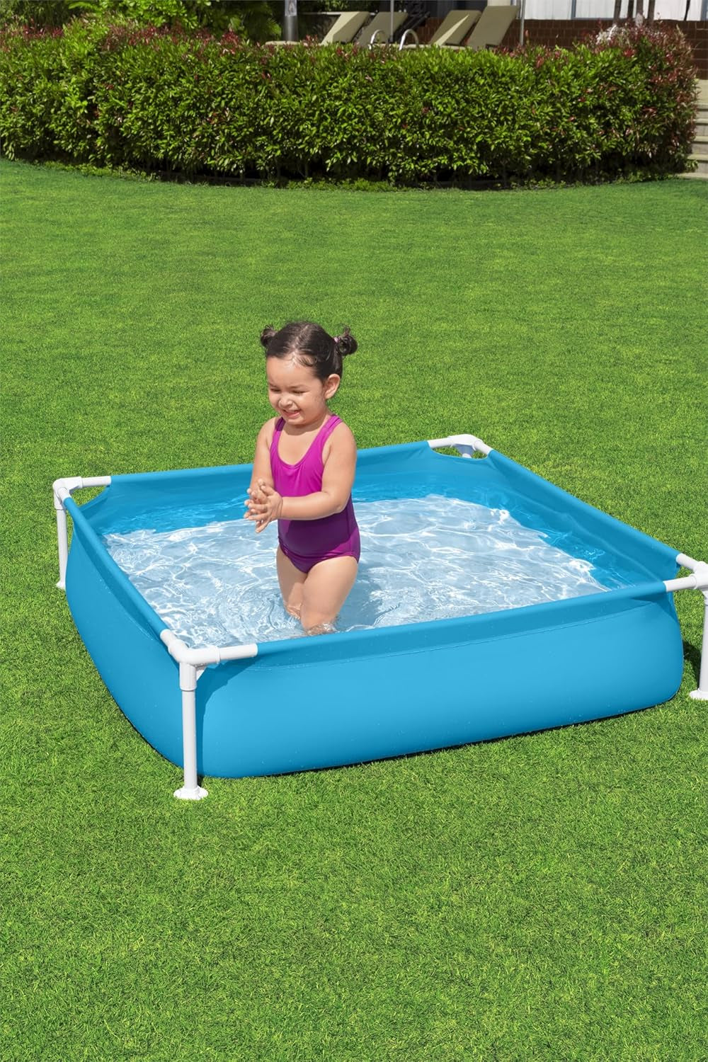 Piscina Bestway My First Frame 122 x 122 x 30,5 cm, blu, rettangolare