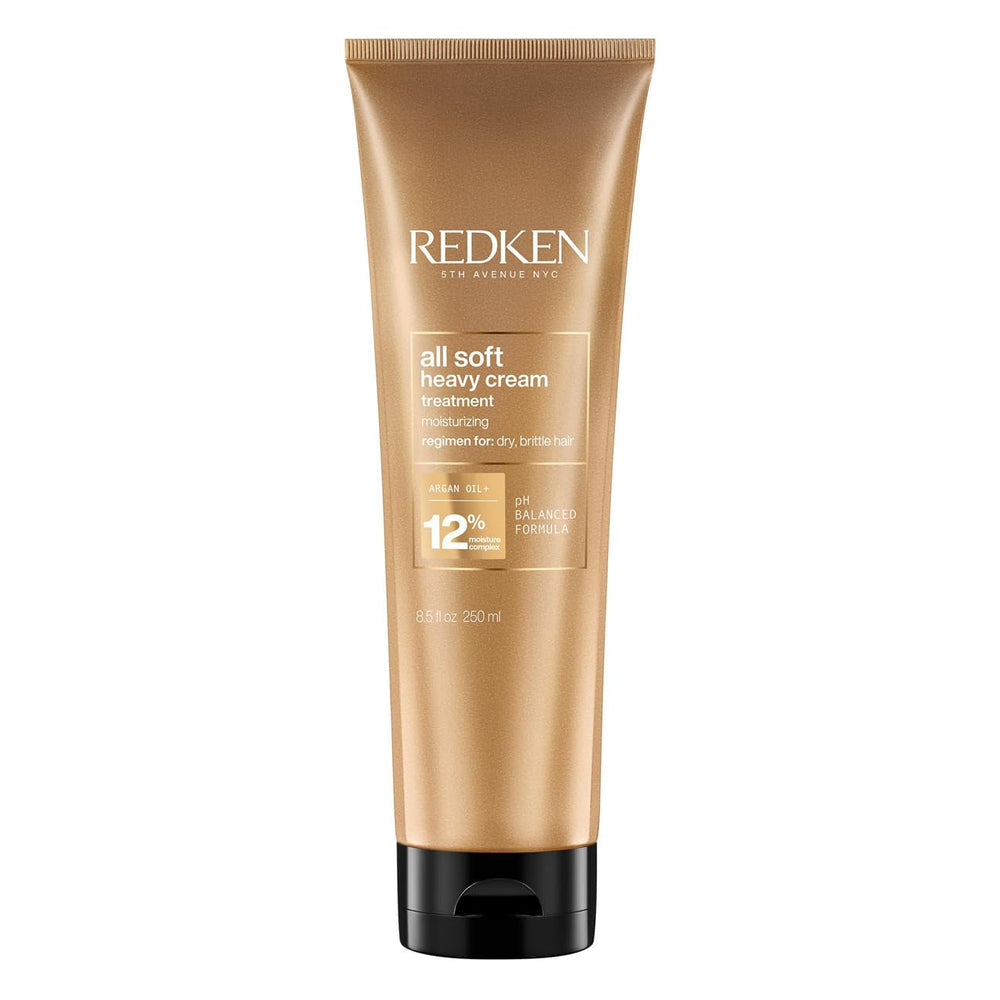 Mască de păr Redken pentru păr uscat și fragil, Revitalizează și hidratează, Cu complex de keratină și ulei de argan, All Soft Heavy Cream, 1 x 250 ml Masca de par Naty Shop Titlu implicit