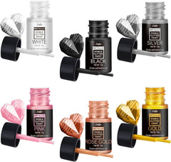 Glitter comestibil lichid, 60 ml Naty Shop Set 6 culori x 10 ml