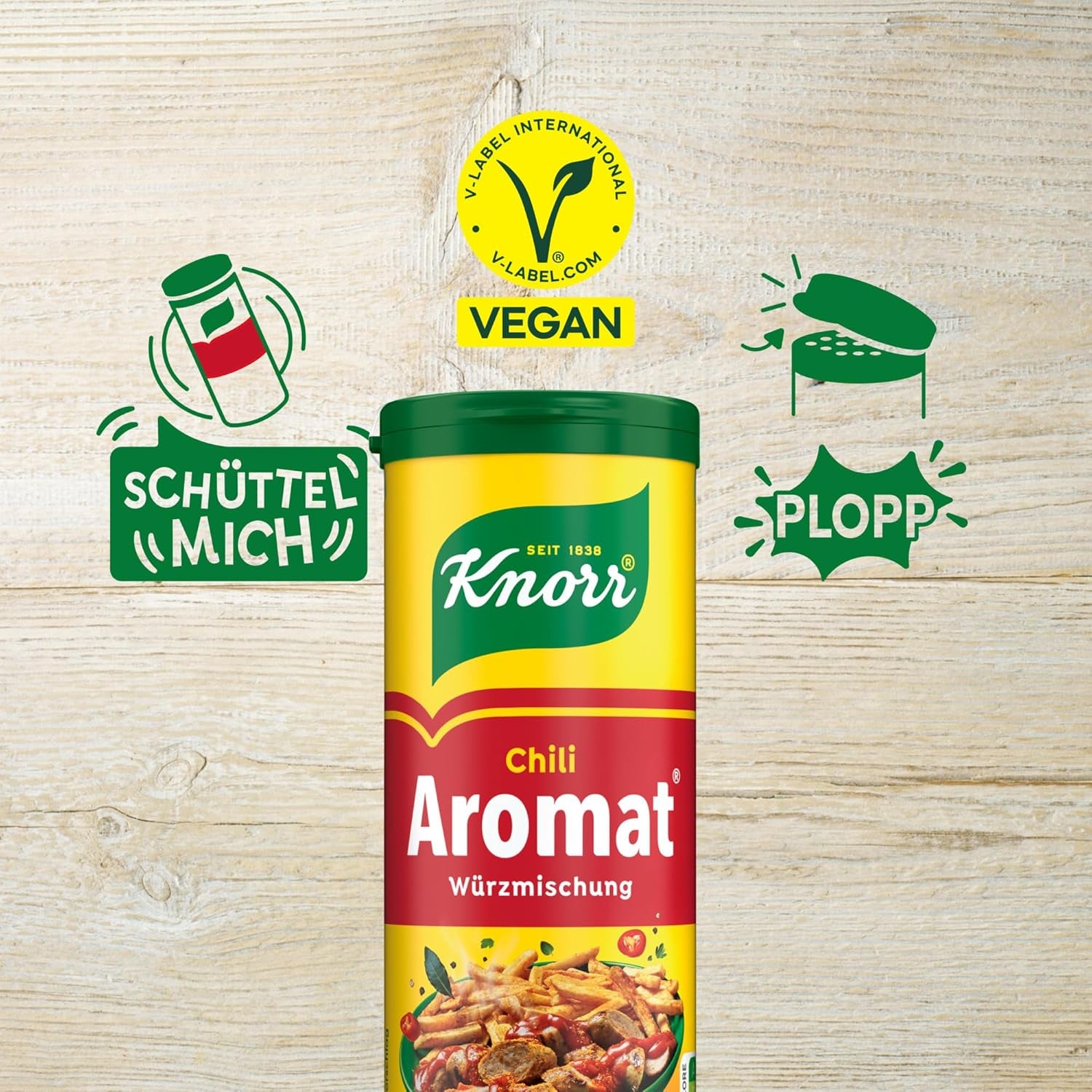 Knorr Würzmischung Chili Aromatizzato per piatti veloci per condire e condire patate, pasta, verdure e altro 90 g