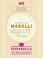 BioGourmet Pappardelle al Germe di Grano - Pasta Larga Bio per Stufati e Sughi - con Nutrienti Extra | 500 g Biologico e Vegano