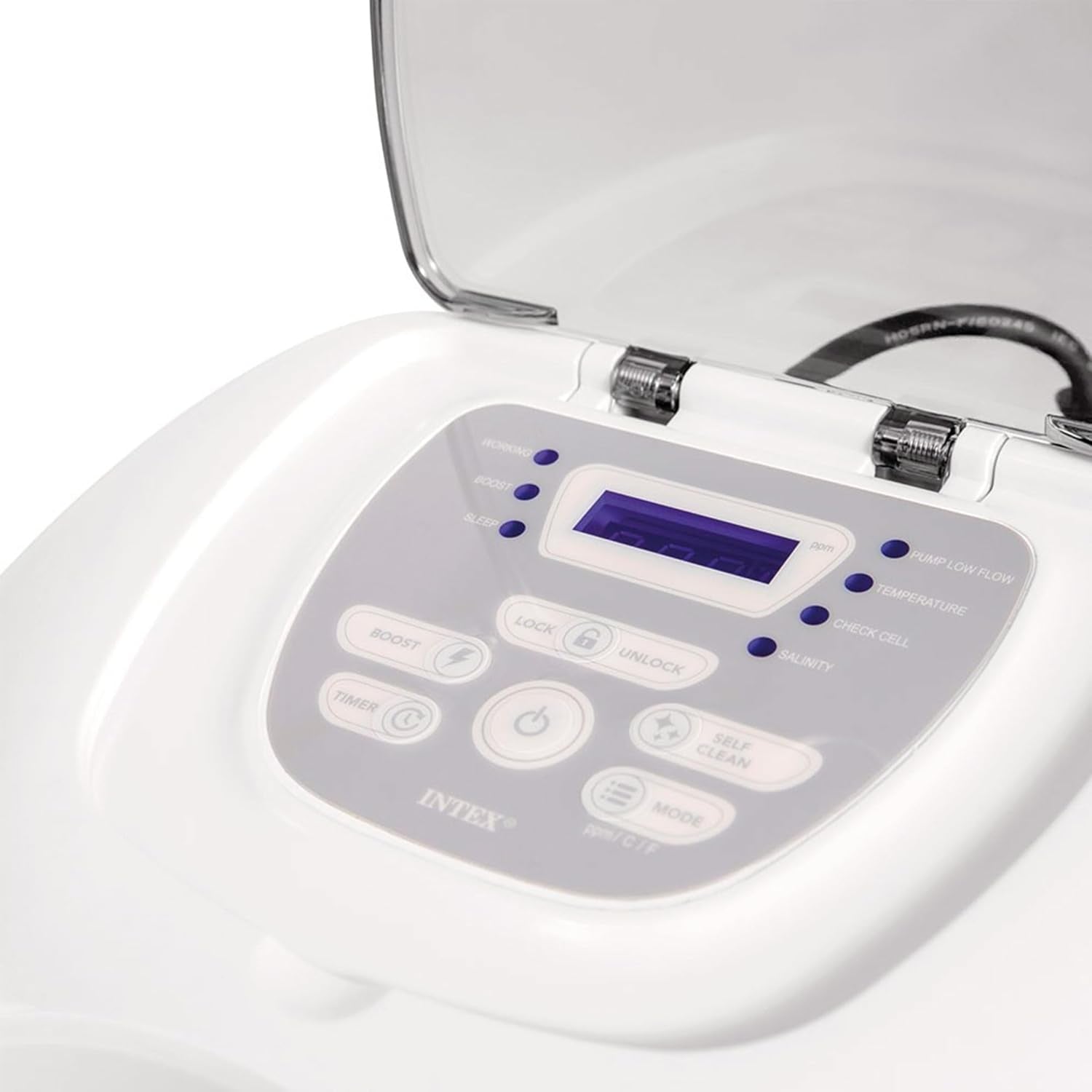 Intex 26670 Krystal Clear Sistema di filtraggio dell'acqua salata per 2650-12112 L/h Pompa filtro per piccole piscine fino a 56800 L Plastica Bianca