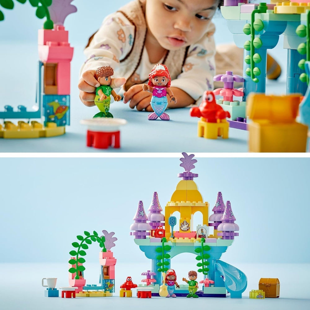 LEGO DUPLO | Disney Il magico palazzo sottomarino di Ariel, giocattolo educativo per la sirena Ariel, castello sottomarino per bambini dai 2 anni in su 10435 Set da costruzione Besuche den LEGO-Store