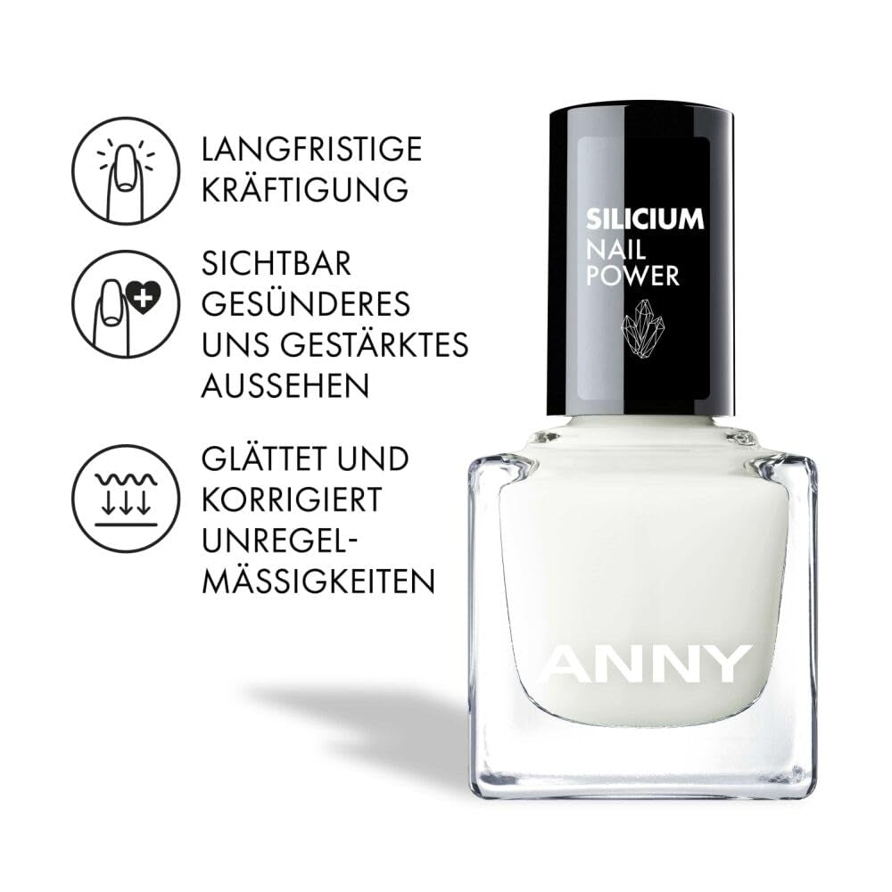 ANNY Silicon Nail Power - Cura delle unghie 3 in 1: Base, Rinforzante e Abbellitore - 15 ml