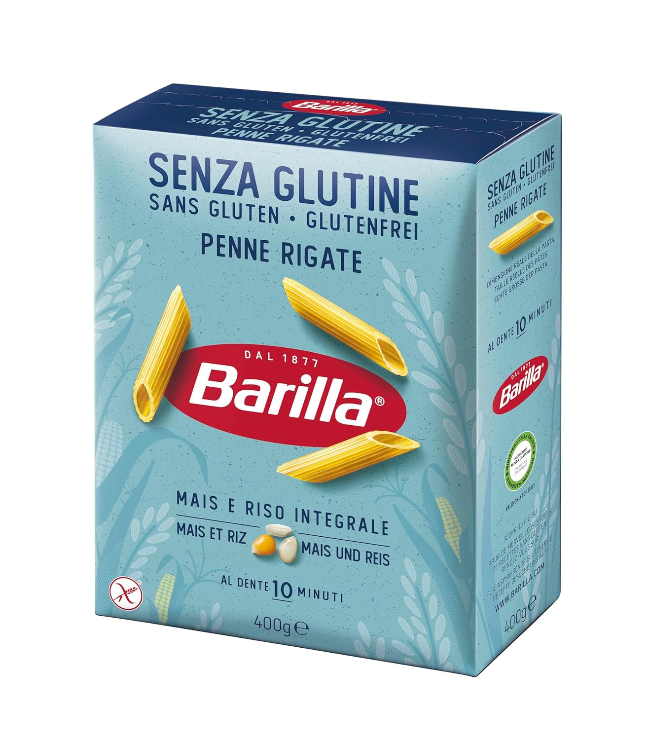 Barilla Penne Rigate pasta senza glutine a base di delizioso mais e riso - perfette per chi soffre di celiachia o intolleranza al glutine (14 x 400g)