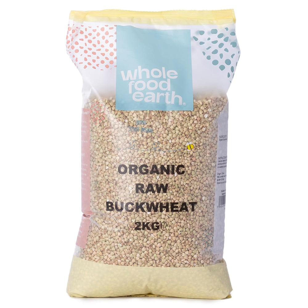Grano saraceno biologico Wholefood Earth - 3 kg - Non OGM - Vegano - Alto contenuto di fibre - Certificato biologico