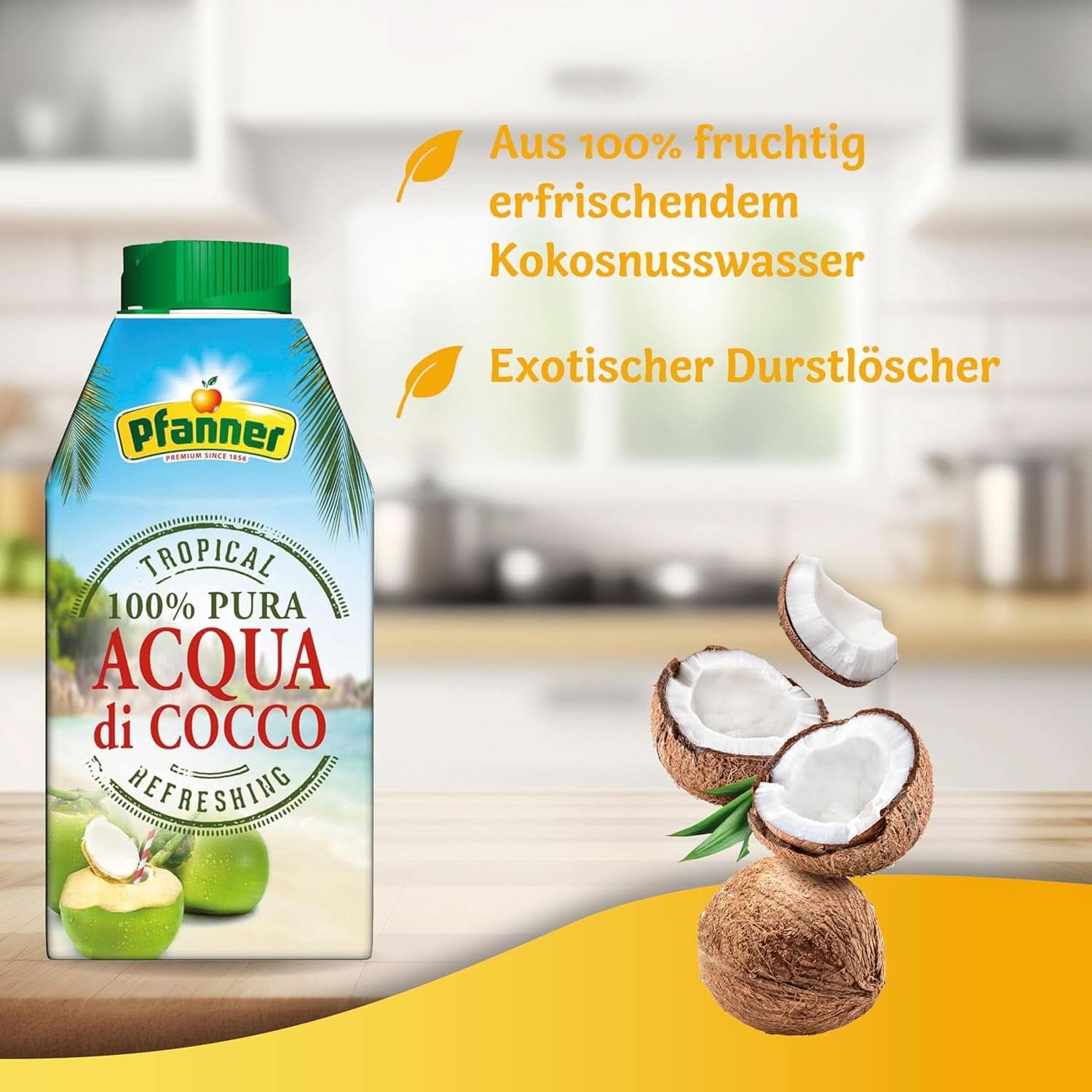 Pfanner Coconut Water Drink (8 X 500 ml) - Acqua di cocco senza zucchero Naty Shop