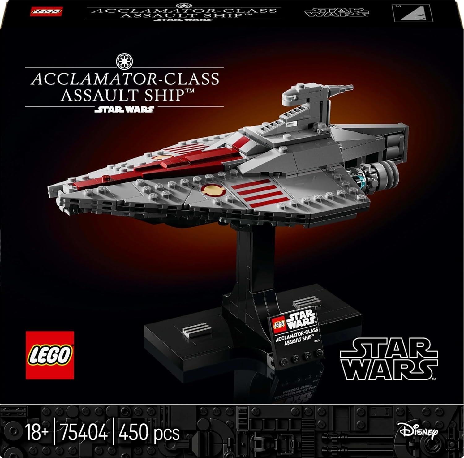 LEGO Star Wars 75404 Nave d'assalto di classe Acclamator dell'Attacco dei Cloni - Astronave da collezionare, costruire ed esporre - Set di costruzione Fantasy - Regalo per adulti e fan adolescenti Set di costruzione Besuche den LEGO-Store