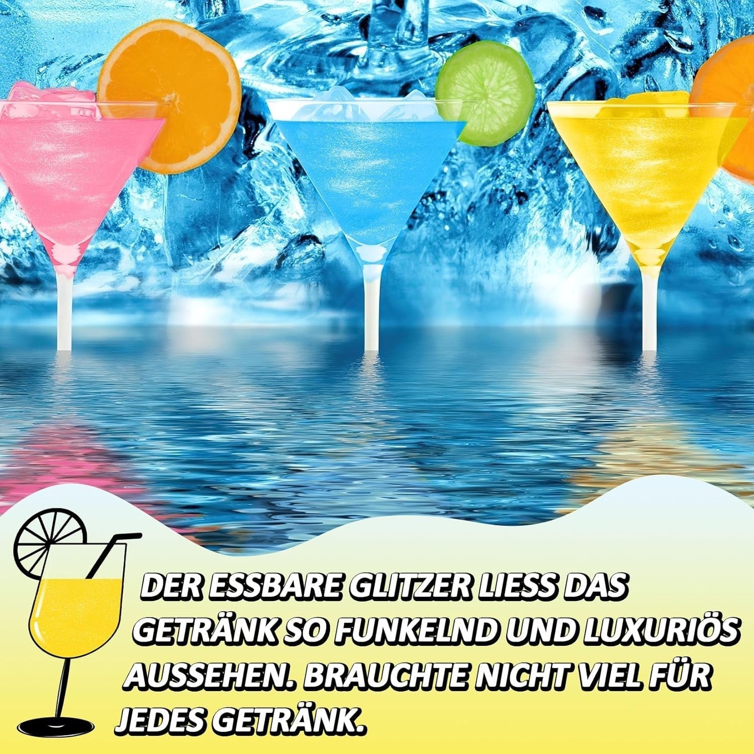 Kicofood, glitter commestibili, 5 grammi, vari colori Glitter Naty Shop