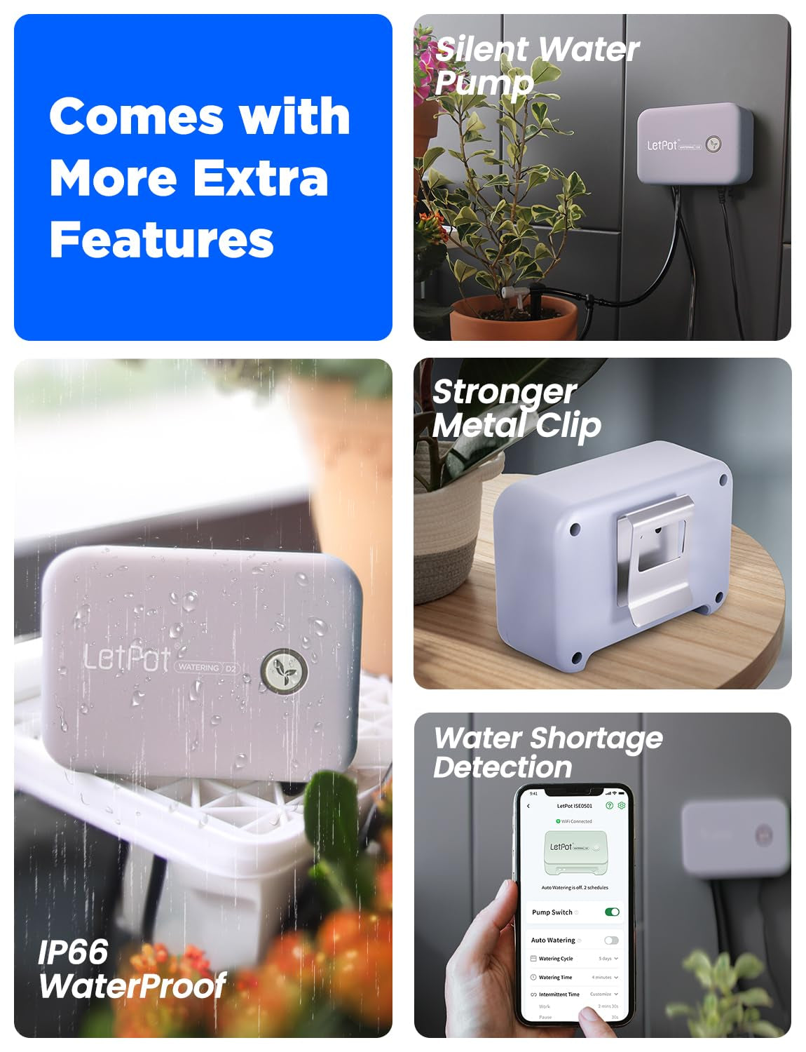 Sistema di irrigazione automatico per interni WiFi, sistema di irrigazione con telecomando tramite app per 10 piante in vaso, kit di irrigazione automatica a goccia, irrigazione per piante d'appartamento (Grigio) (Grigio, Gen-3)