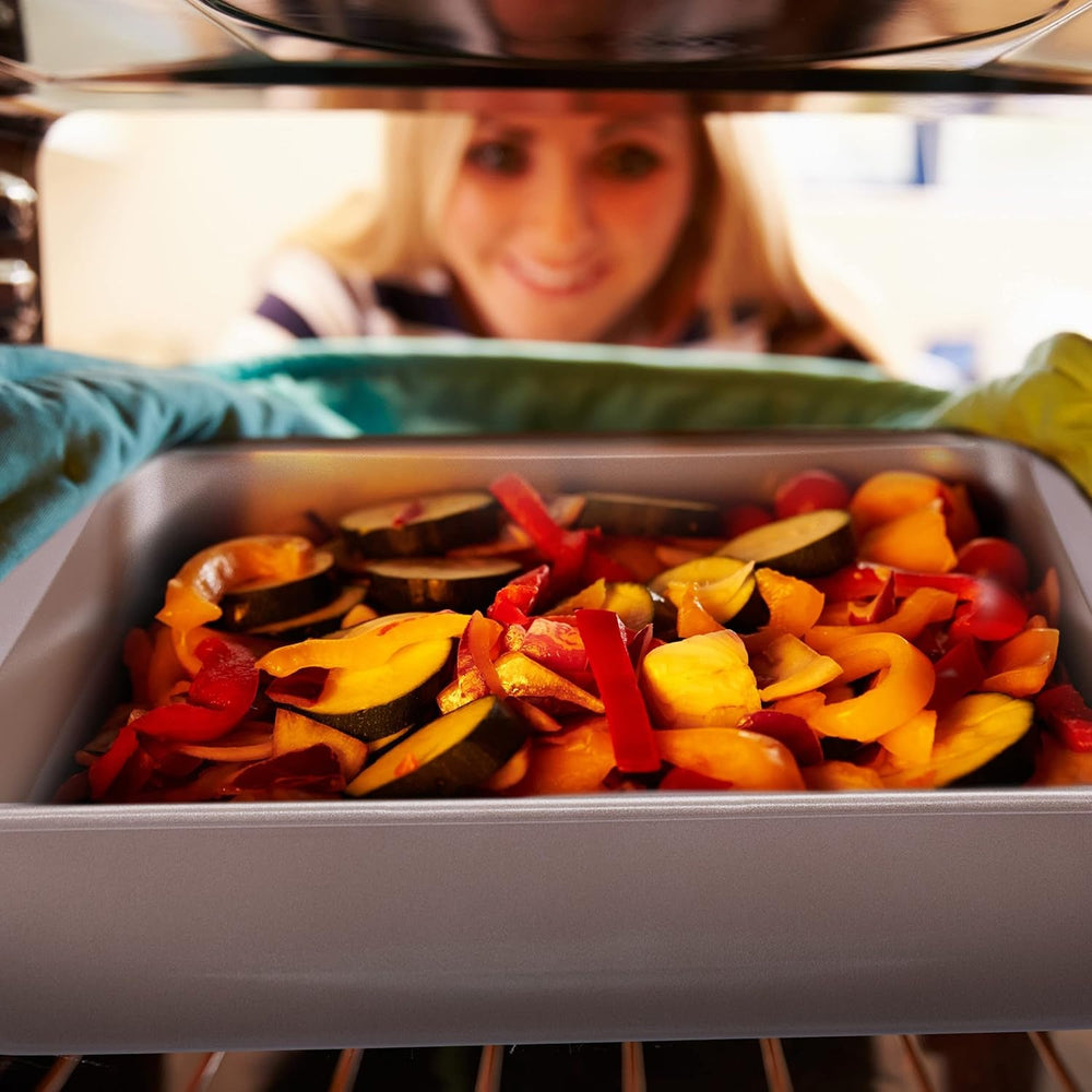 Teglia Relaxdays, Antiaderente, 4 Litri, Acciaio al Carbonio, Marrone Stampi e teglie Naty Shop