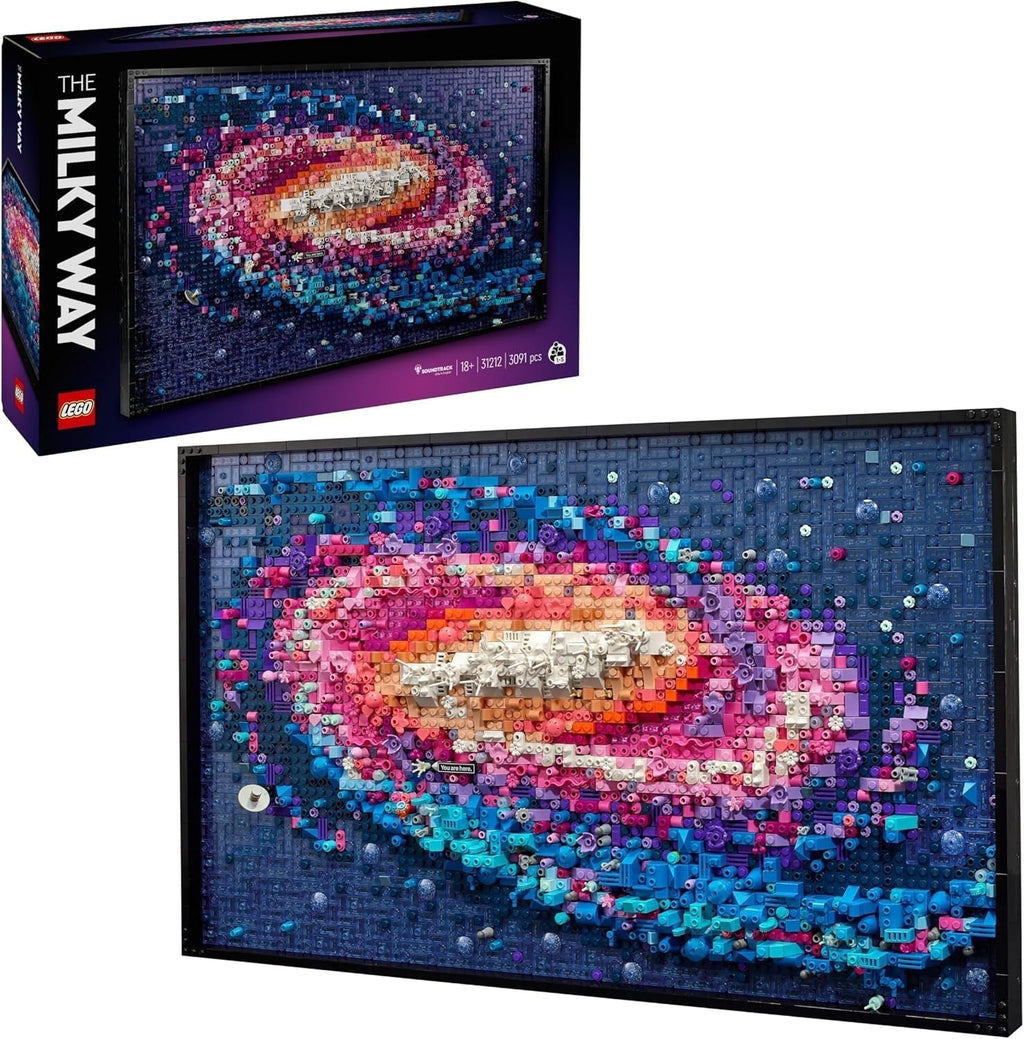 LEGO Art Galaxia Calea Lactee, decorațiune de perete, cadou pentru fanii spațiului și astronomiei, set de construcție pentru adulți, activitate creativă, cadou pentru femei și bărbați 31212 Seturi de constructie Besuche den LEGO-Store Titlu implicit