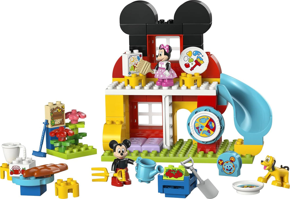 LEGO DUPLO | Micky Maus Wunderhaus mit Minnie und Pluto - Pädagogisches Feinmotorik Spielzeug für Kleinkinder - inkl. 3 Figuren & Toodles - Geschenk für Jungen & Mädchen ab 2 Jahren - 10465