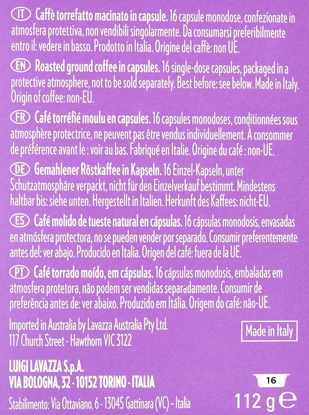 Lavazza A Modo Mio Espresso Soave, 1 x 16 Kapseln (1 x 112 g)