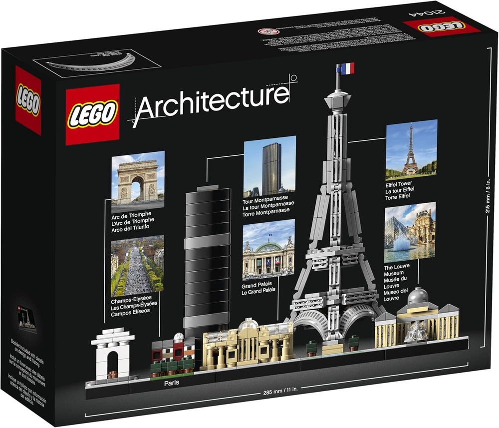 Kit modello LEGO Architecture Parigi, Torre Eiffel, Champs-Élysées e Louvre, Collezione Skyline, Decorazioni per la casa e l'ufficio, Idee regalo per collezionisti, Uomini e donne 21044 Set da costruzione Besuche den LEGO-Store