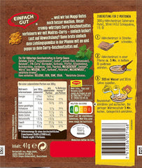 MAGGI Fix per Curry Geschnetzeltes, Würzmischung, con ingredienti naturali*, per 2 porzioni, 1 confezione (1 x 41g)