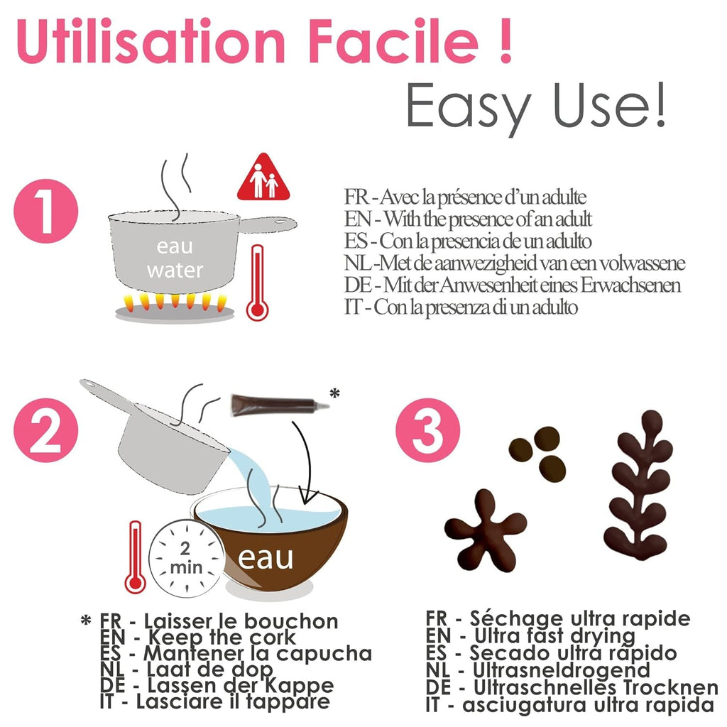 Scrapcooking - Pix Ciocolată Maro - Zahăr Scris Ciocolată 25 g - Pix Zahăr Decorativ Comestibil - Scriere și Desen - Etichetare Fondant, Glazură, Prăjituri - 6801