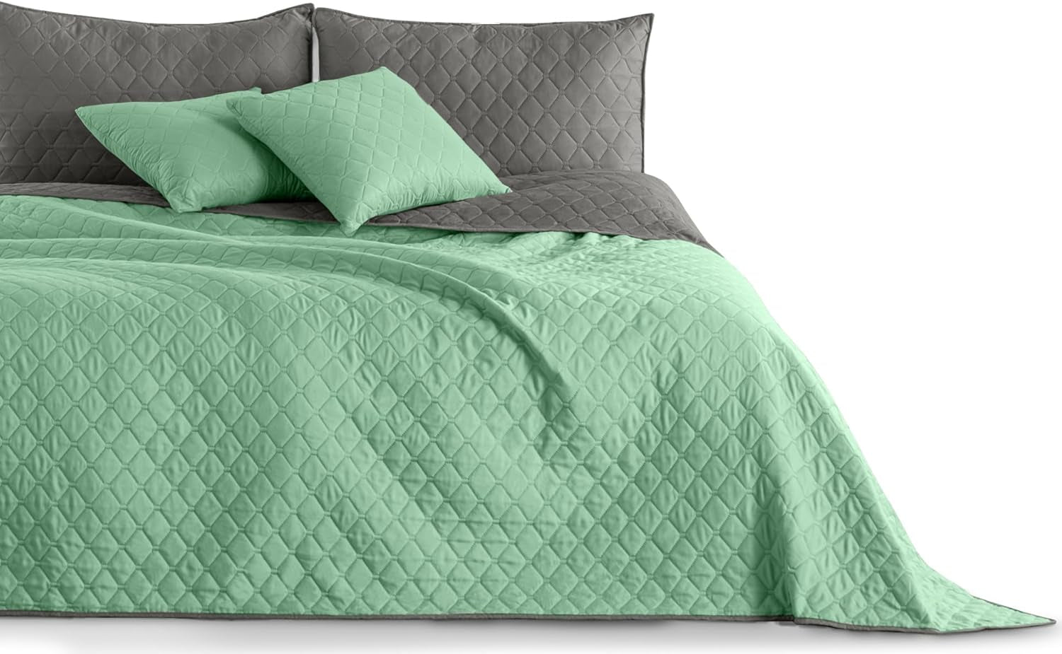 Decoking Copriletto 200 X 220 Cm Grafite Antracite Grigio Argento Copriletto double face di facile manutenzione Axel Beds and Blankets Besuche den DecoKing-Store Axel Mint Steel 200 X 220 Cm