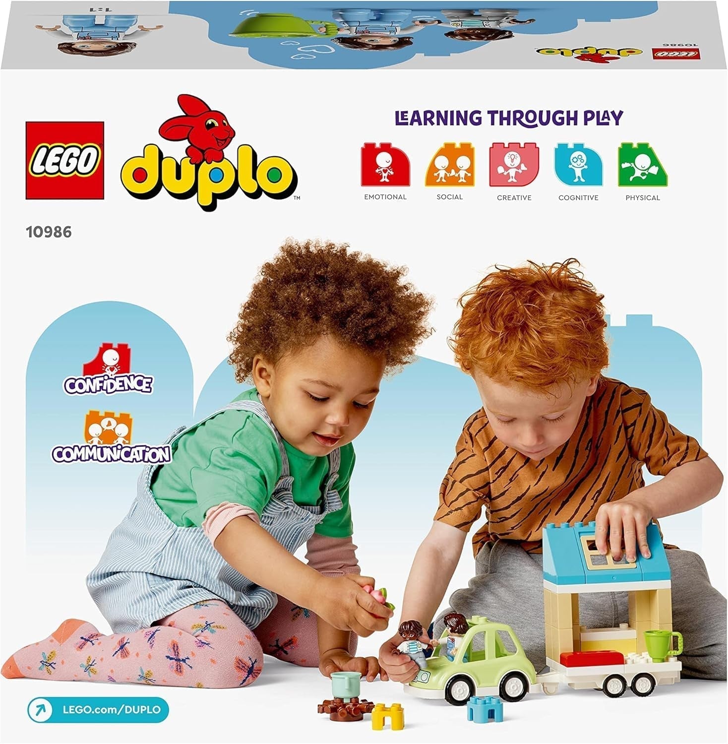 LEGO DUPLO A casa sulle ruote 10986, macchinina con grandi mattoncini, personaggi e macchinina per ragazzi e ragazze dai 2 anni, sviluppa capacità motorie complesse Set di costruzione Besuche den LEGO-Store