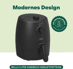BELLA Hot Air Fryer 1.9L, 5-In-1 Compact Multi-Cooker, acoperire neaderentă, coș sigur pentru mașina de spălat vase Electrocasnice Naty Shop