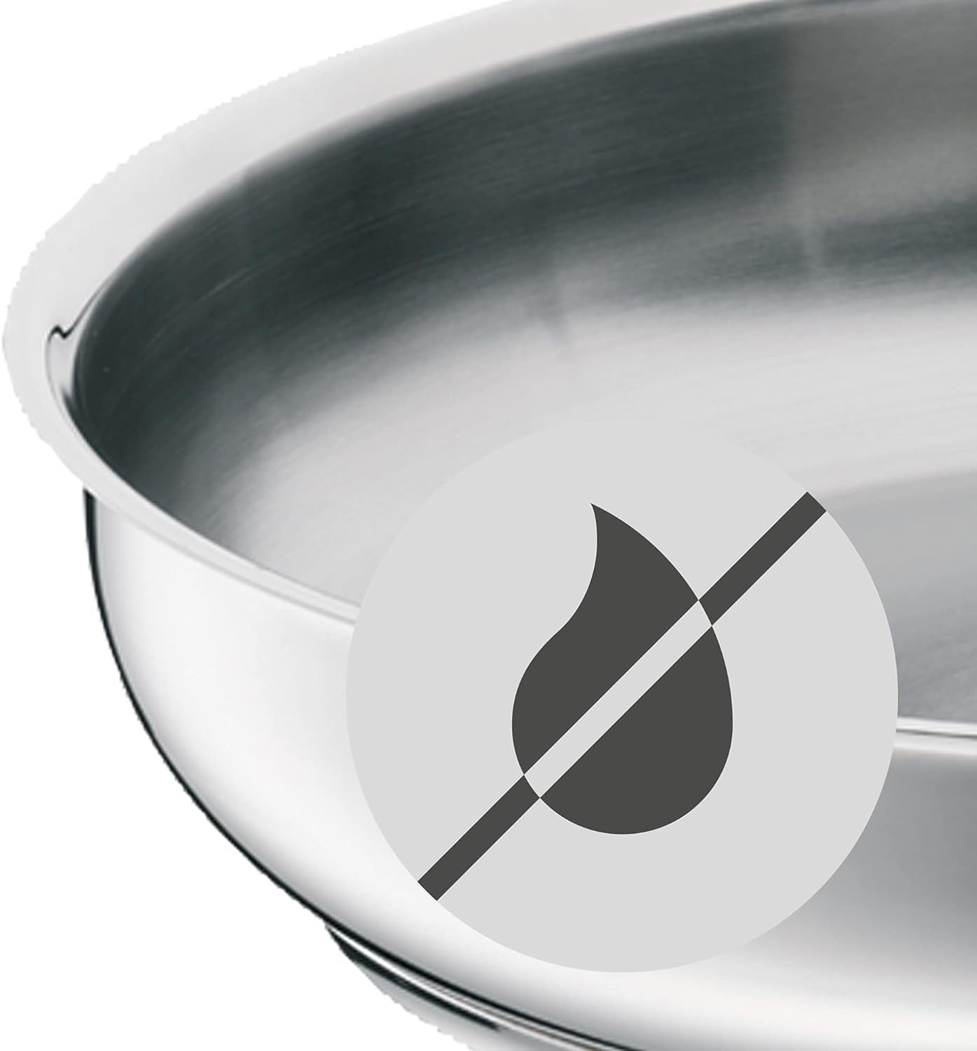 WMF Profi teglia/arrostiera 28 cm induzione, padella in acciaio inox Cromargan, scoperta Pentole e Padelle Naty Shop