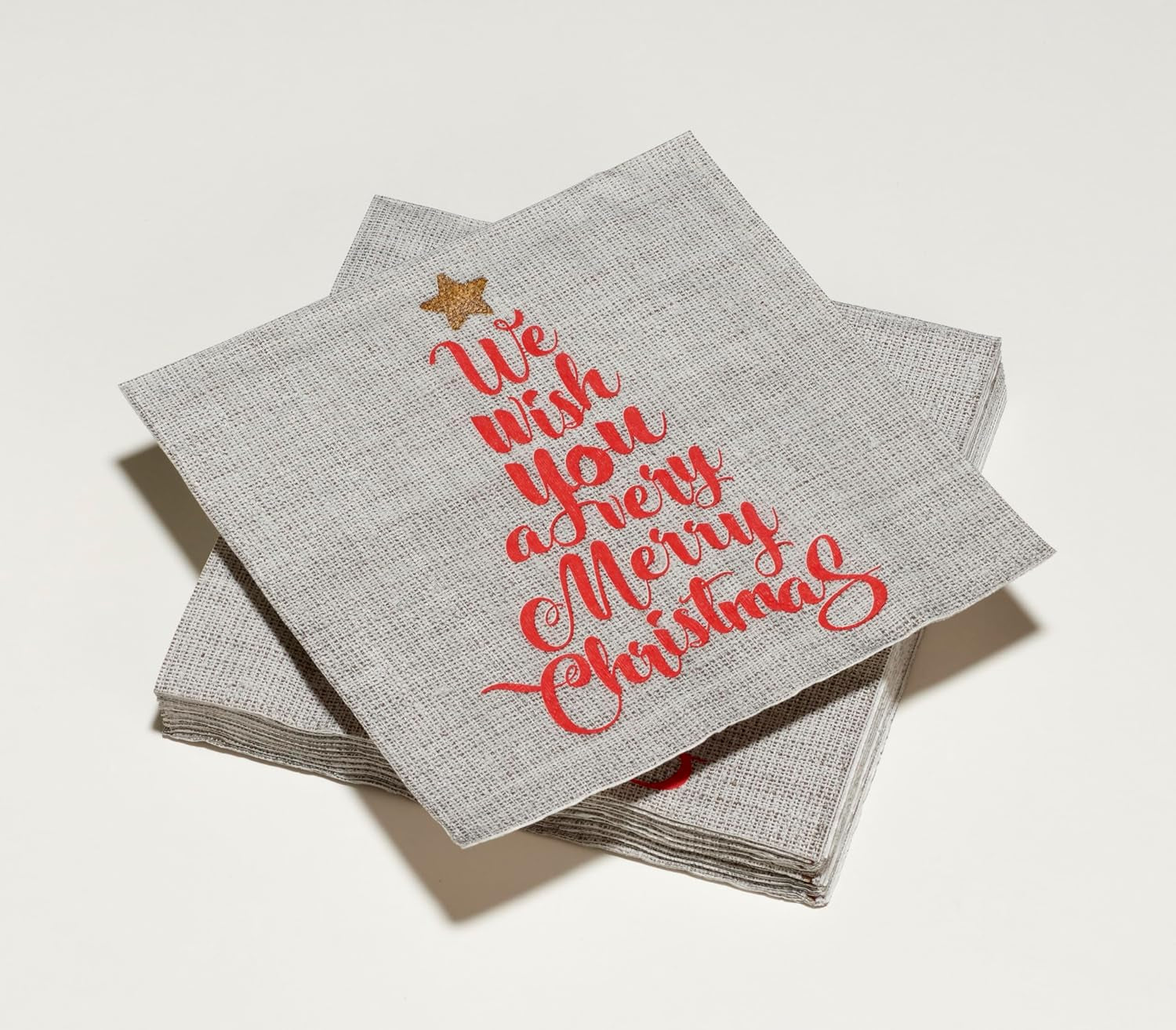 20 șervețele din bumbac, 33 X 33 Cm, 3 straturi, Tree Text