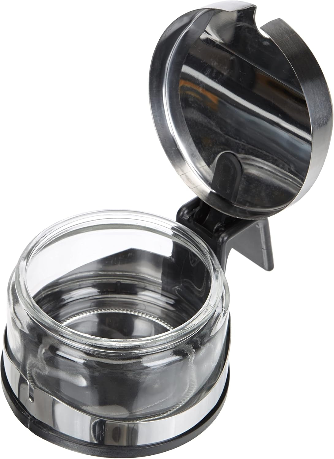 Zahărniță Clasica, 250 ml, cu lingură, oțel inoxidabil, argintiu/transparent, 13 x 10 x 9 cm, 2 bucăți