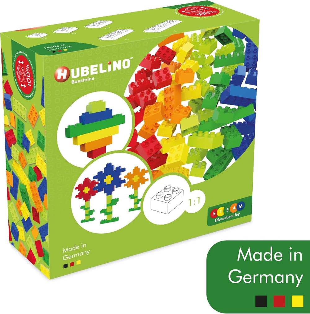 Hubelino #400390 Set Bausteine ​​da 120 pezzi, compatibile con großen Bausteinen Anderer Hersteller, Made in Germany