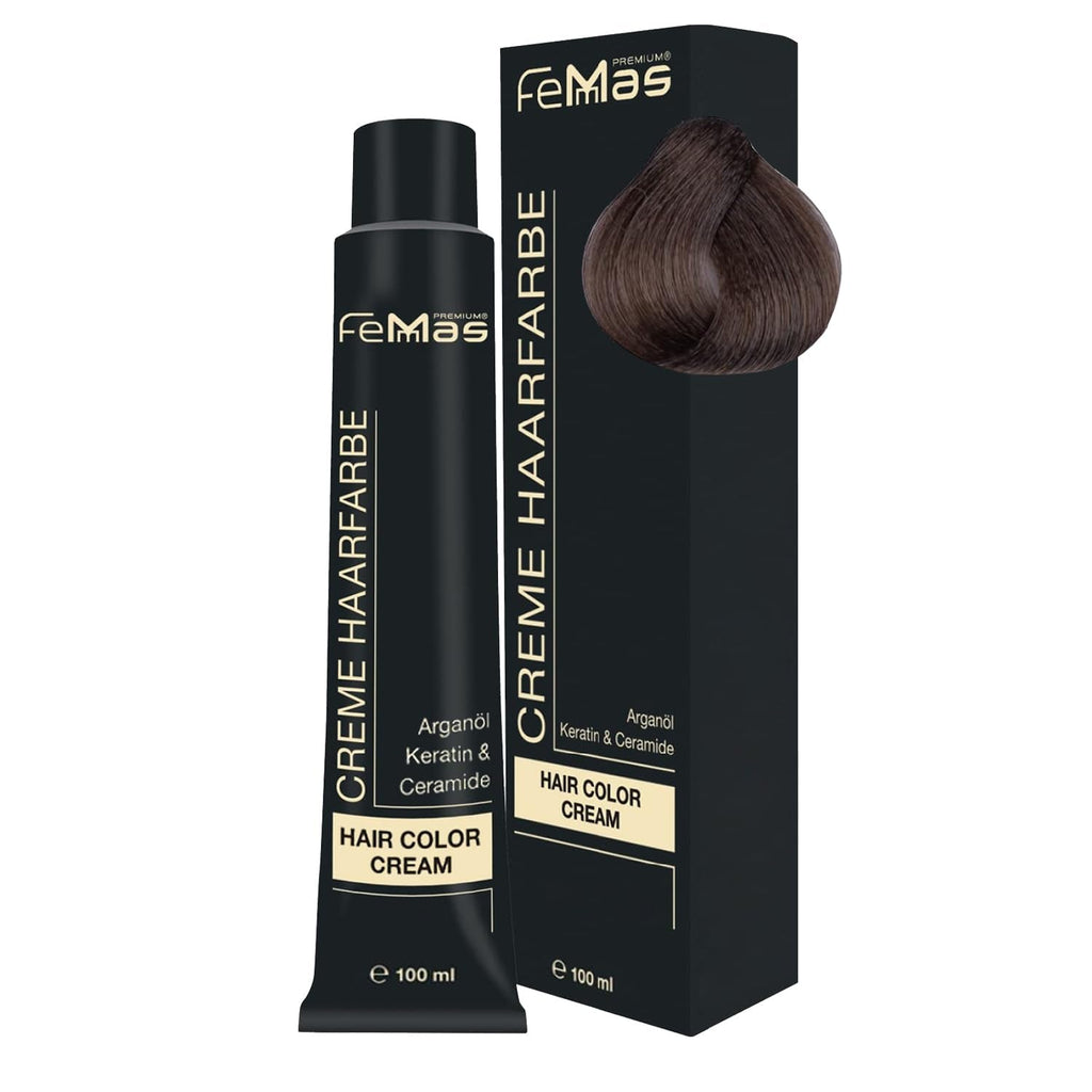 FemMas Hair Colour Pure & Mix Red I Cremă profesională cu ulei de argan, keratină și ceramide I Ca o vopsea de păr permanentă sau nuanță pentru rezultate radiante, de lungă durată I 100 ml