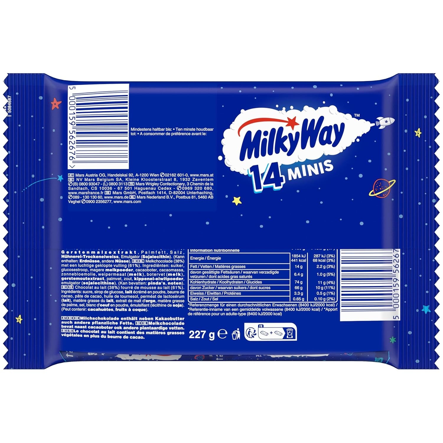 Mini confezione di cioccolato sfuso, mini barrette di cioccolato con crema al torrone e caramello, 227 g, idea regalo al cioccolato, confezione grande di cioccolato