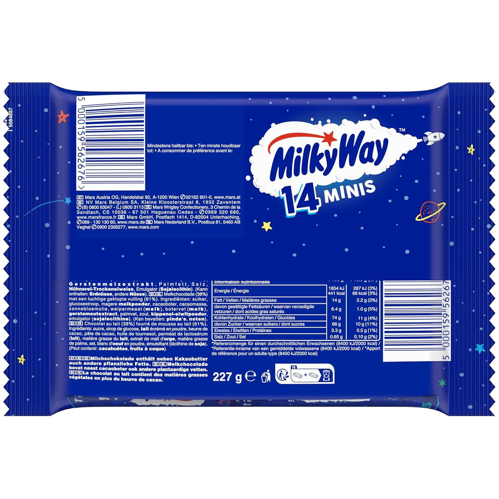 Mini confezione di cioccolato sfuso, mini barrette di cioccolato con crema al torrone e caramello, 227 g, idea regalo al cioccolato, confezione grande di cioccolato