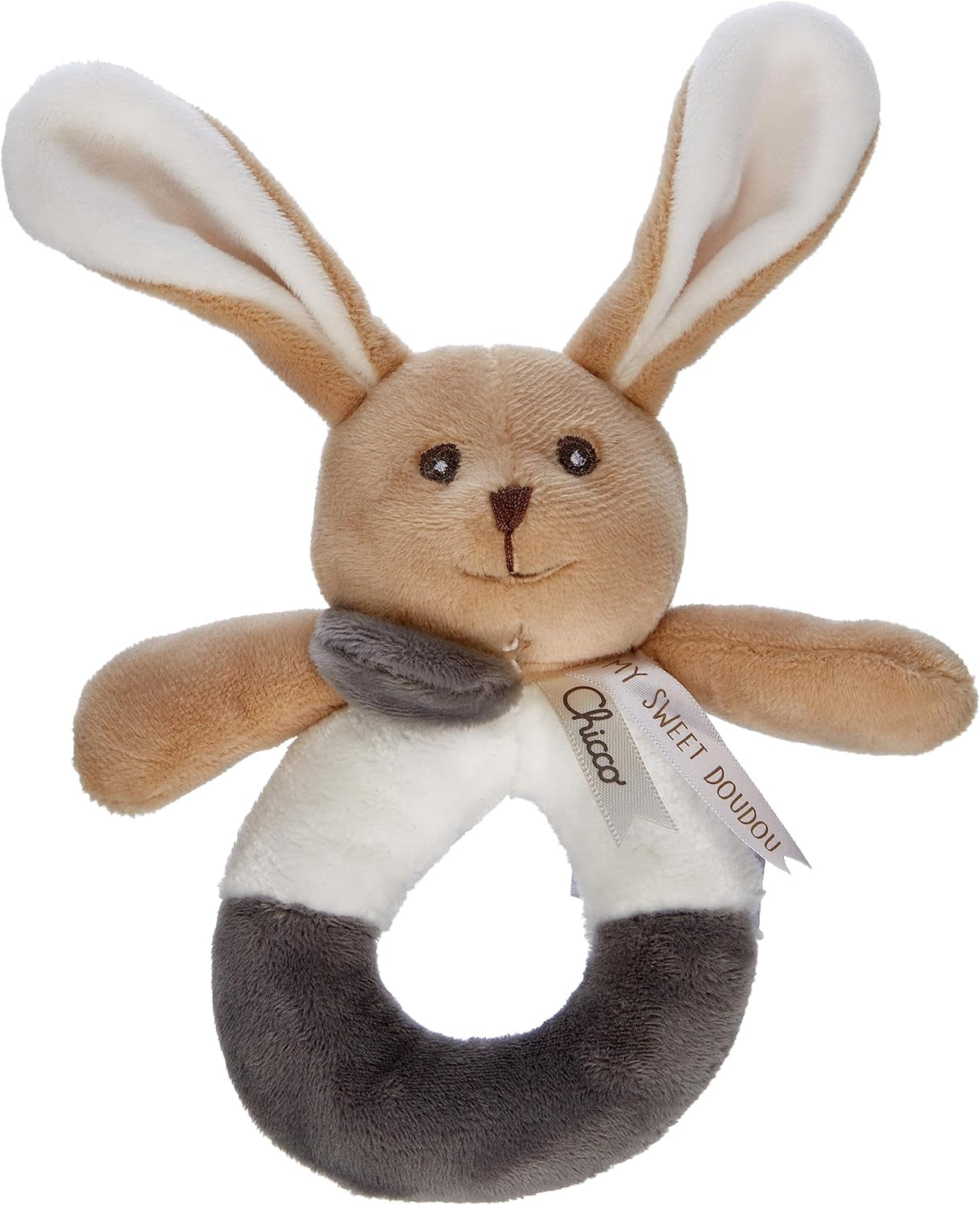 Jucărie Chicco My Sweet Doudou Chameleon, fabricată din țesături de înaltă calitate, inel din plastic moale, calmant în perioada de dentiție, jucărie pentru copii, 3-18 luni Jucarii Bebe Naty Shop Bej