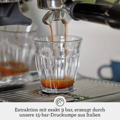 Sage - The Barista Express - Espressor cu spumator manual de lapte și râșniță integrată - 16 setări de măcinare, măcinare automată, spumă individuală de lapte - Trufă Neagră