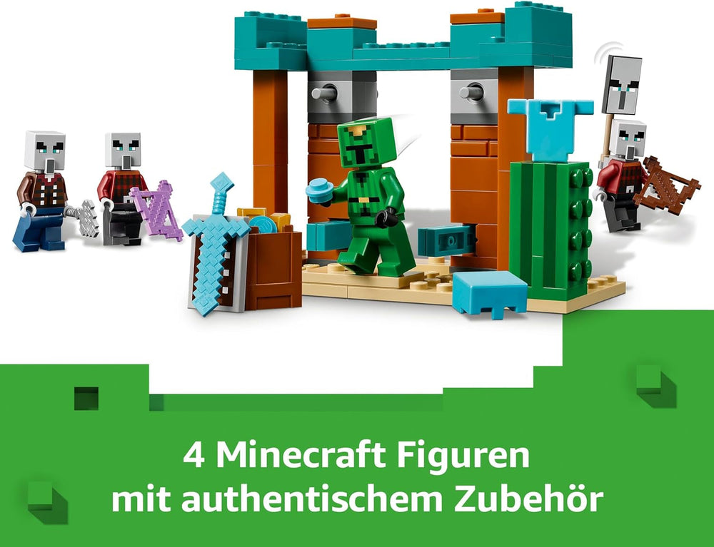LEGO Minecraft Die Illager-Wüstenpatrouille - Gaming Spielzeug mit Figuren, darunter EIN Plünderer, EIN Vindikator und EIN Kaktusritter - Gamer Geschenk für Jungen und Mädchen ab 7 Jahren - 21267