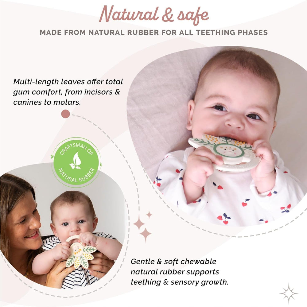 Girafa Sophie - Inel de dentiție cu o mie de frunze Girafa Sophie – Jucărie de mestecat – Cauciuc – Diverse texturi – Pentru copii de la 0 luni