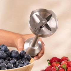 Cecotec Stabmixer Power Retrogreen 1200MAX Cream&Crush, Maximalleistung 1200 W, Tecnologia Crossblades, 2 velocità, Zubehörset Spülmaschinenfest, Spritzschutzhaube Kitchen Naty Shop