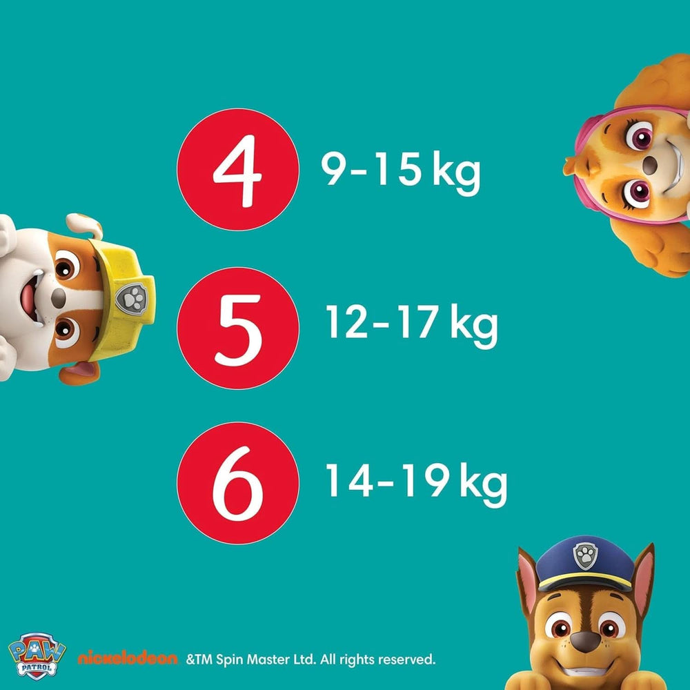 Pannolini Pampers Paw Patrol Pants taglia 5 (12-17Kg) Baby-Dry, Junior con tasca Stop e Protect, BOX MENSILE, 160 pannolini Naty Shop