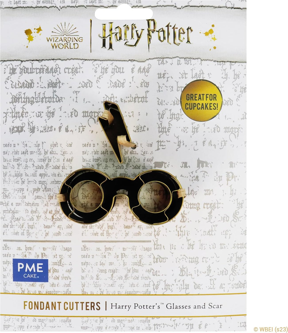 Forme de biscuiți și fondant Harry Potter, set de 2, Ochelarii și cicatricea lui Harry, mici, argintii