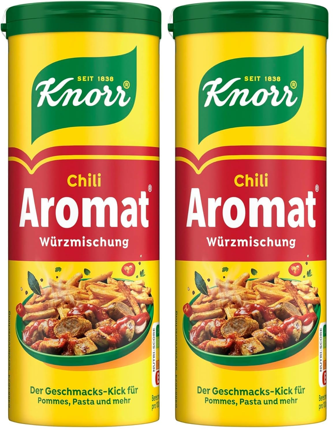 Knorr Würzmischung Chili Aromatizzato per piatti veloci per condire e condire patate, pasta, verdure e altro 90 g
