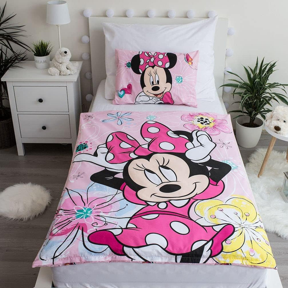 Set biancheria da letto per bambini Minnie Mouse, biancheria da letto in cotone - bambini Naty Shop