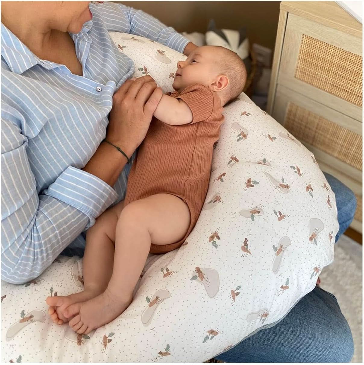 Pernă de sarcină - Pernă de alăptare - Pernă multifuncțională 2 în 1 - Husă detașabilă 78 X 44 cm Accesorii Hrana si Alaptare Bebe Naty Shop