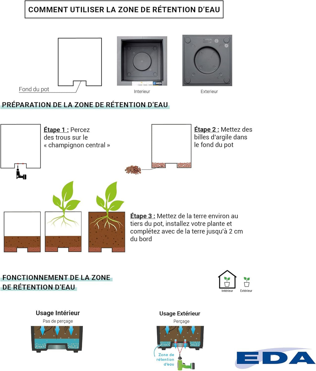 Ghiveci gri antracit 30 cm