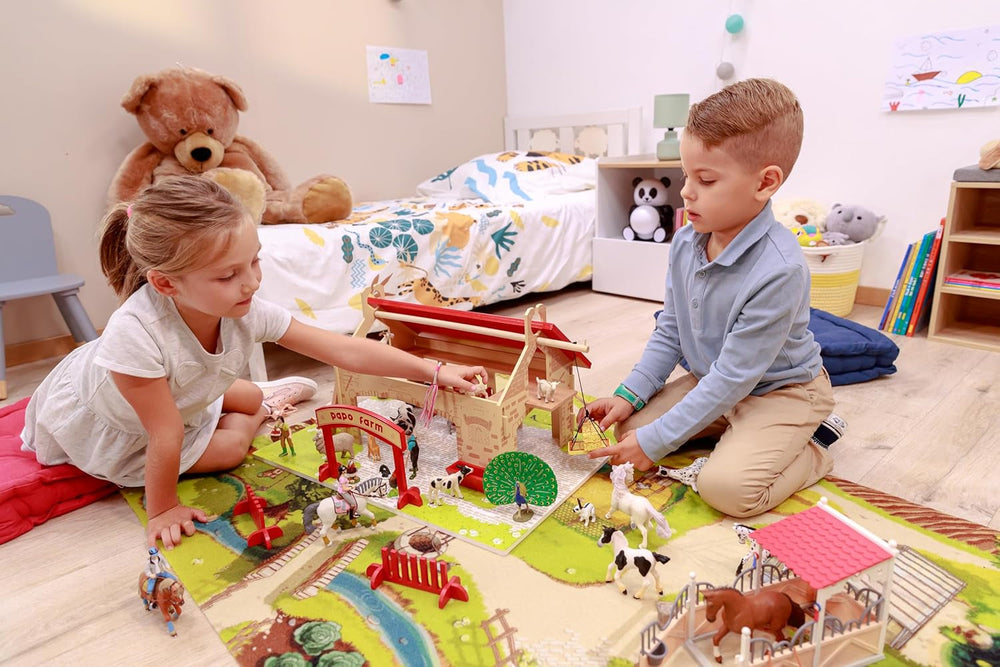 PAPO - Horse figure - Rider Fashion Winter, pasiune pentru călărie, jucărie pentru copii de la 3 ani. Action figures Naty Shop