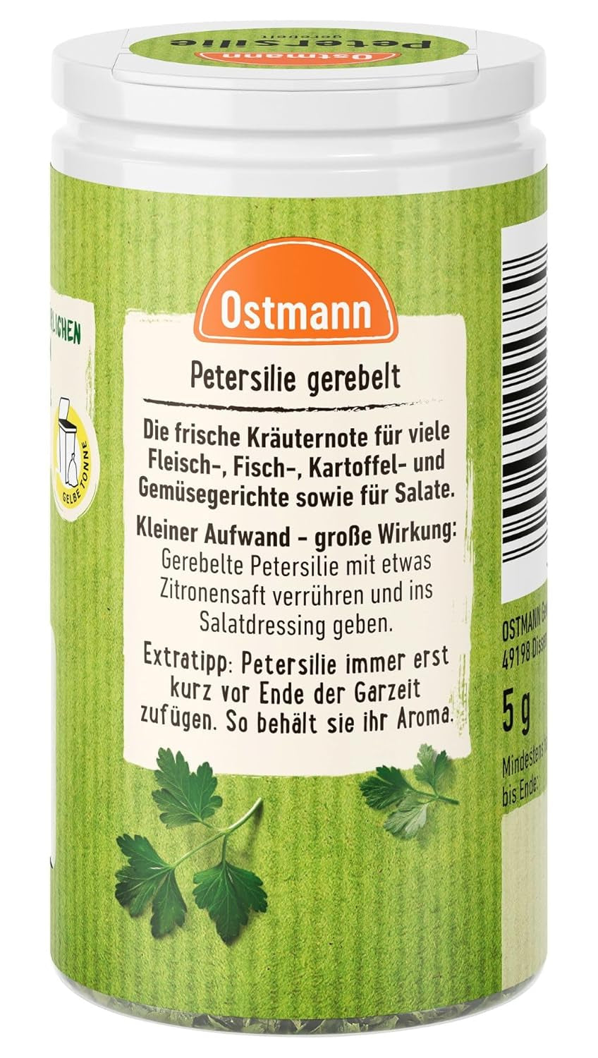 Ostmann Gewürze - Parsilie gerebelt | Ingredienti naturali al 100% 5 g in Der Streudose